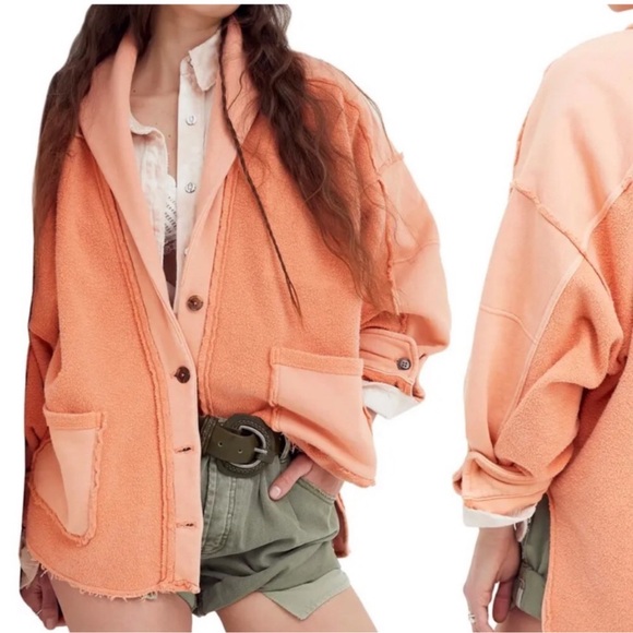 Free People Jordan Reverse Fleece Shacket - Picture 7 of 11